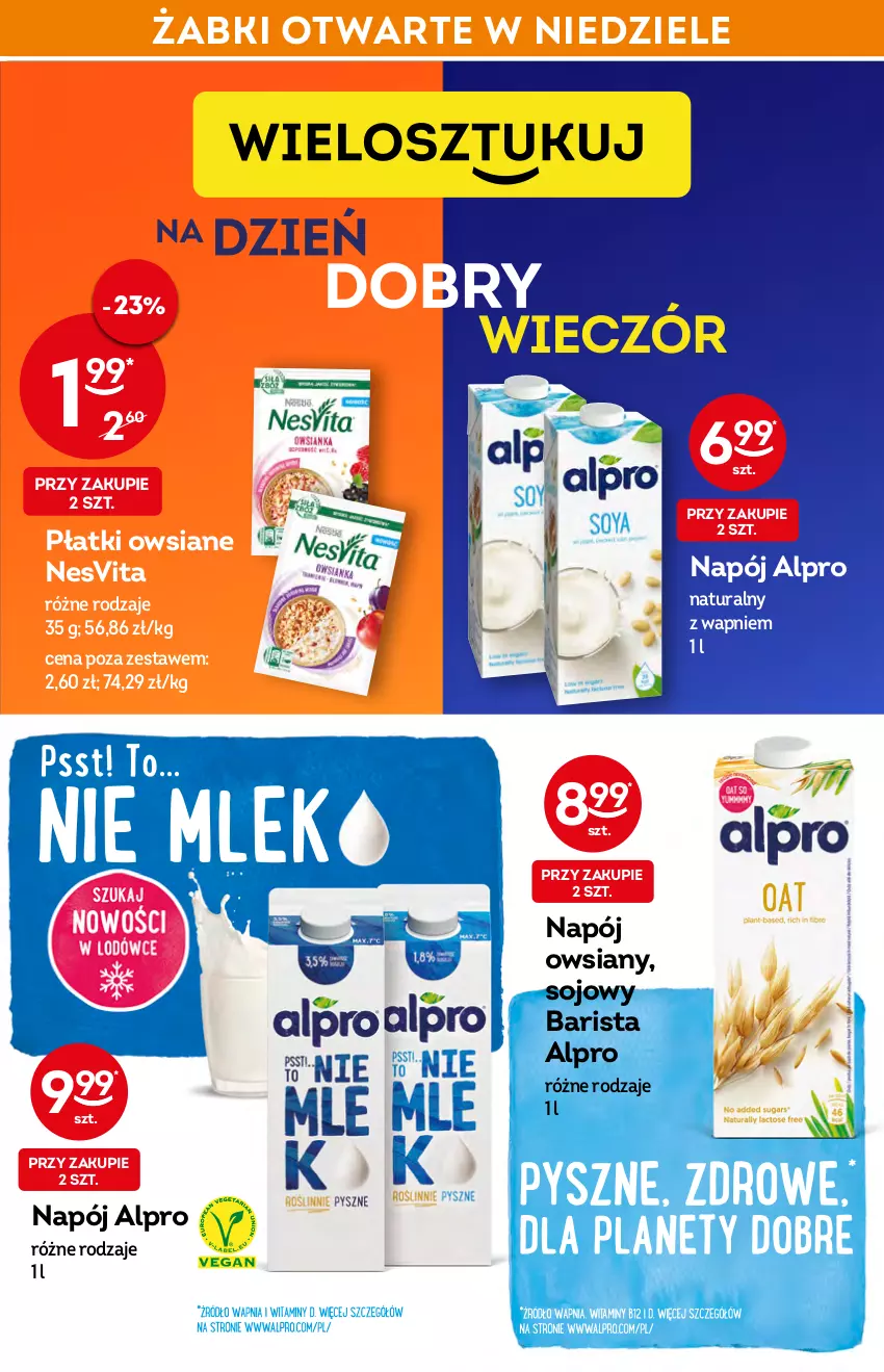 Gazetka promocyjna Żabka - ważna 23.03 do 29.03.2022 - strona 13 - produkty: Alpro, Napój, Płatki owsiane