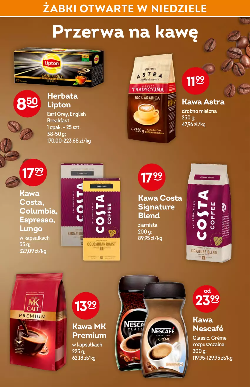 Gazetka promocyjna Żabka - ważna 23.03 do 29.03.2022 - strona 36 - produkty: Columbia, Earl Grey, Fa, Herbata, Kawa, Lipton, Nescafé