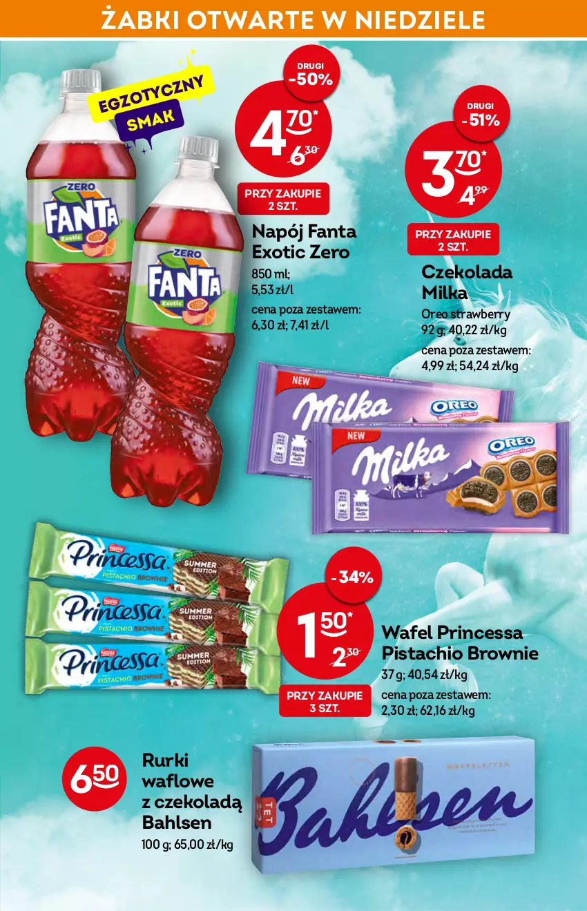 Gazetka promocyjna Żabka - ważna 23.03 do 29.03.2022 - strona 7 - produkty: Brownie, Czekolada, Fa, Fanta, Milka, Napój, Oreo, Princessa, Rurki