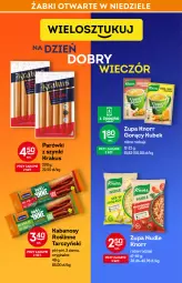Gazetka promocyjna Żabka - Gazetka - ważna od 29.03 do 29.03.2022 - strona 14 - produkty: Krakus, Gin, Zupa, Parówki, Parówki z szynki, Tarczyński, Kubek, Kabanos, Knorr