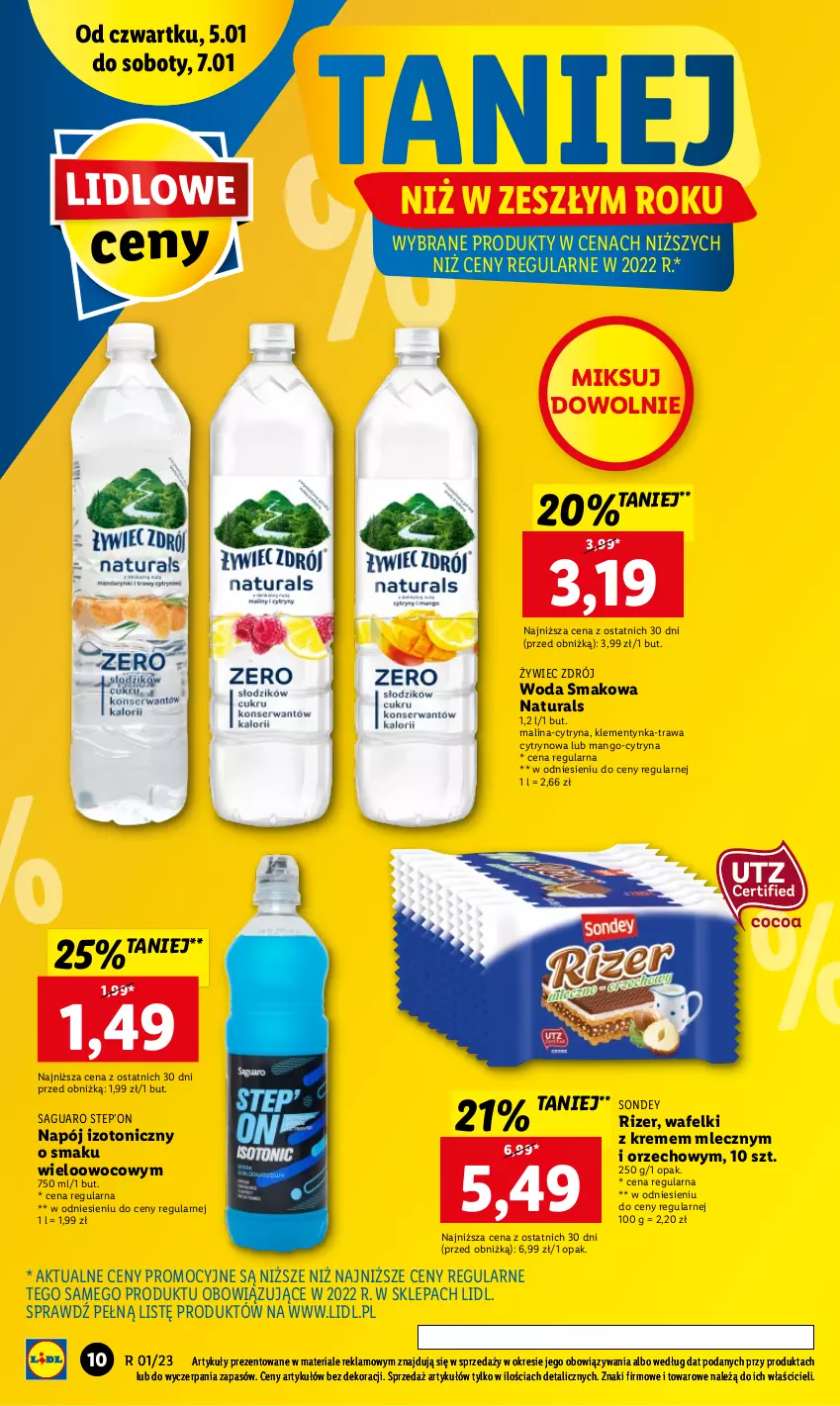 Gazetka promocyjna Lidl - GAZETKA - ważna 05.01 do 07.01.2023 - strona 10 - produkty: Mango, Napój, Napój izotoniczny, Woda