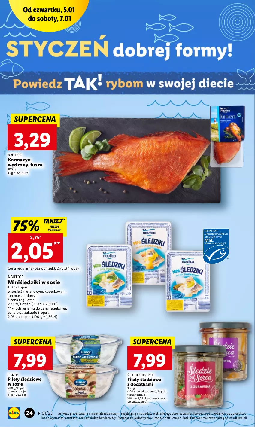 Gazetka promocyjna Lidl - GAZETKA - ważna 05.01 do 07.01.2023 - strona 26 - produkty: Karmazyn wędzony, Lisner, Mus, Ser, Sos, Tusz