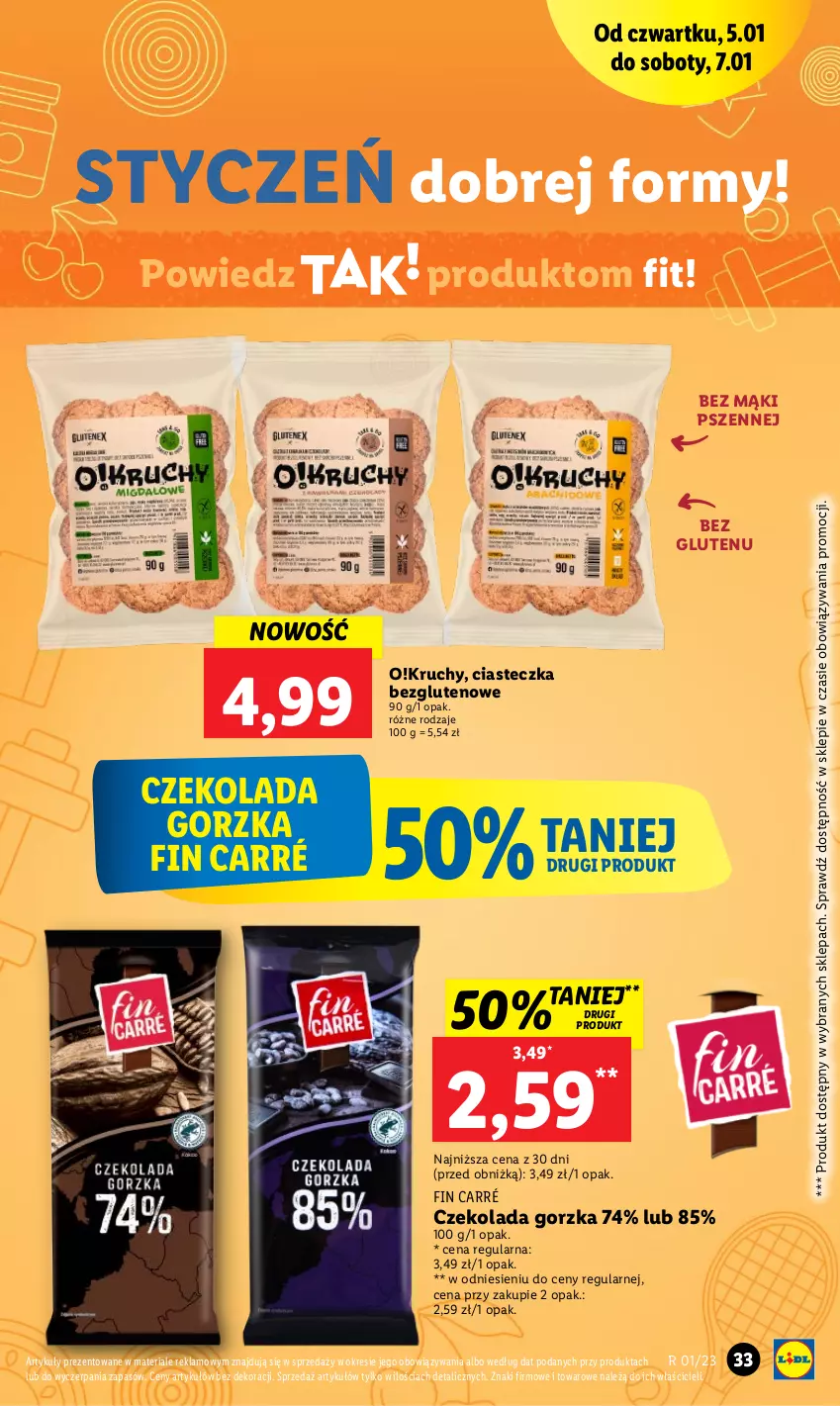 Gazetka promocyjna Lidl - GAZETKA - ważna 05.01 do 07.01.2023 - strona 35 - produkty: Czekolada, Czekolada gorzka