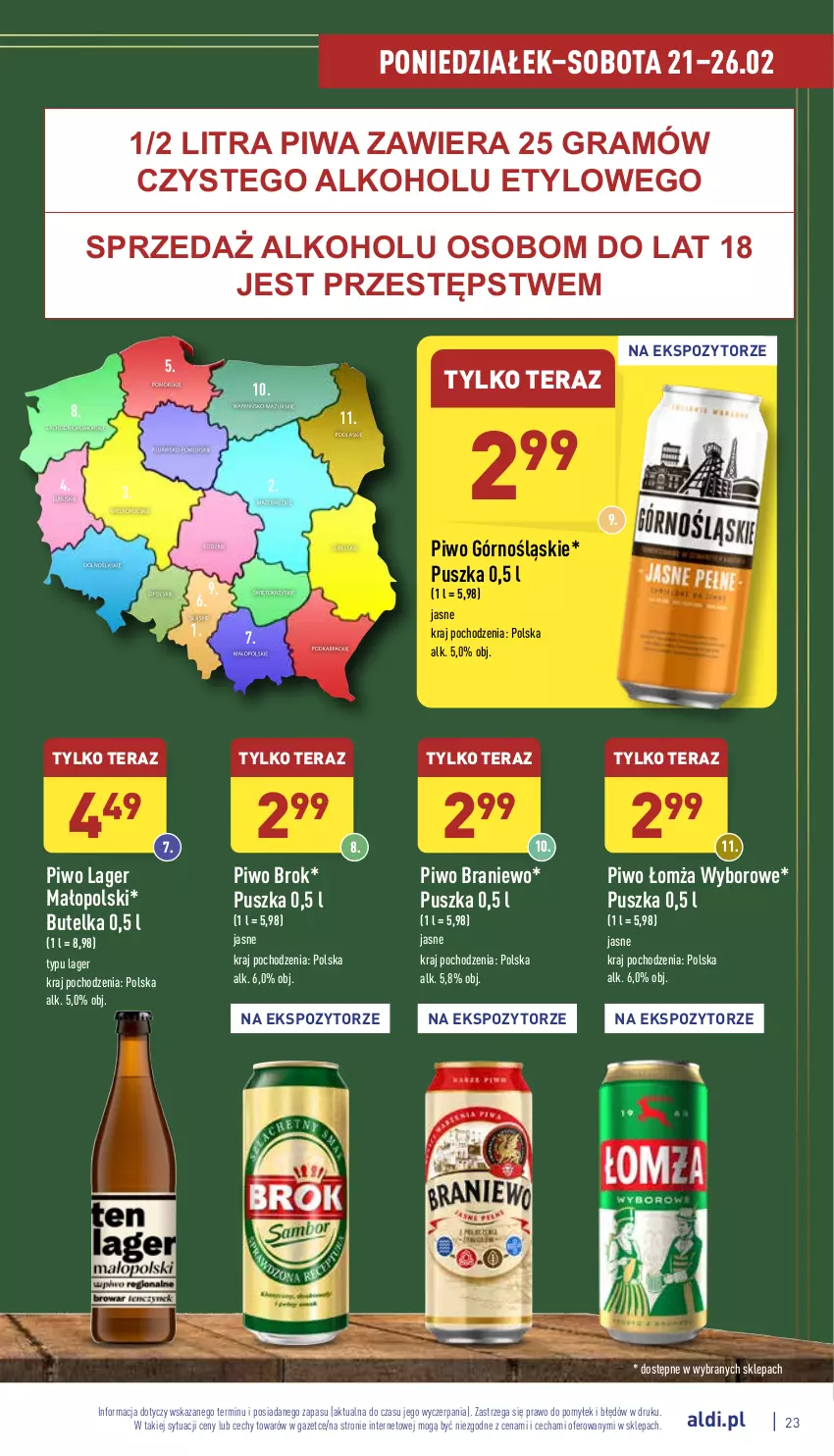 Gazetka promocyjna Aldi - Pełny katalog - ważna 21.02 do 26.02.2022 - strona 23 - produkty: Gra, Piwa, Piwo, Tera