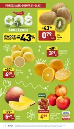 Gazetka promocyjna Aldi - Pełny katalog - Gazetka - ważna od 26.02 do 26.02.2022 - strona 4 - produkty: Warzywa, Cytryny, Kiwi, Pomarańcze, Tera, Owoce, Mango, Jabłka