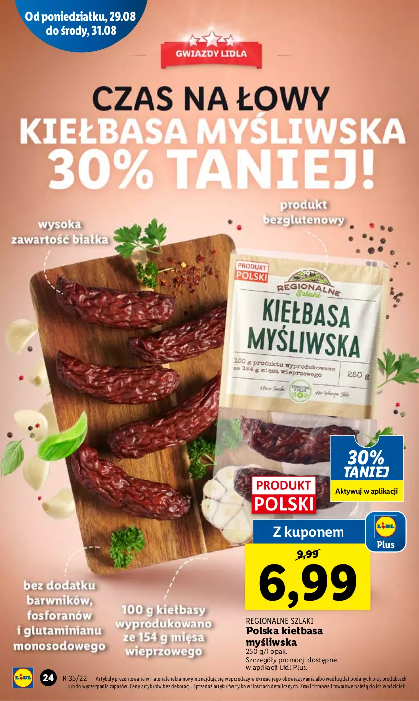 Gazetka promocyjna Lidl - GAZETKA - ważna 29.08 do 31.08.2022 - strona 28 - produkty: Kiełbasa