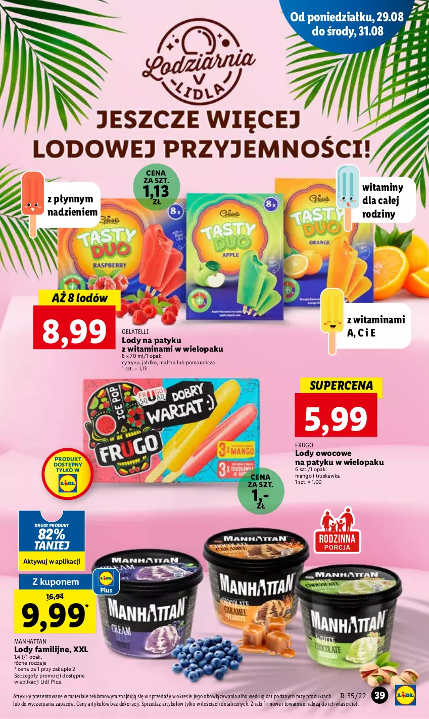 Gazetka promocyjna Lidl - GAZETKA - ważna 29.08 do 31.08.2022 - strona 43 - produkty: Fa, Lody, Mango