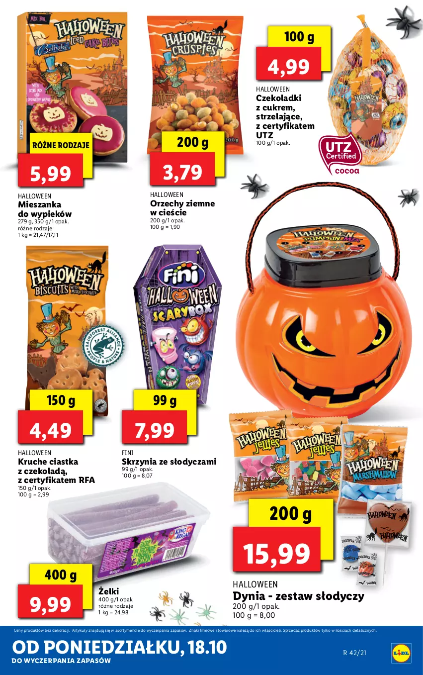 Gazetka promocyjna Lidl - KATALOG Z OFERTĄ NA HALLOWEEN - ważna 18.10 do 22.10.2021 - strona 9 - produkty: Ciastka, Fa