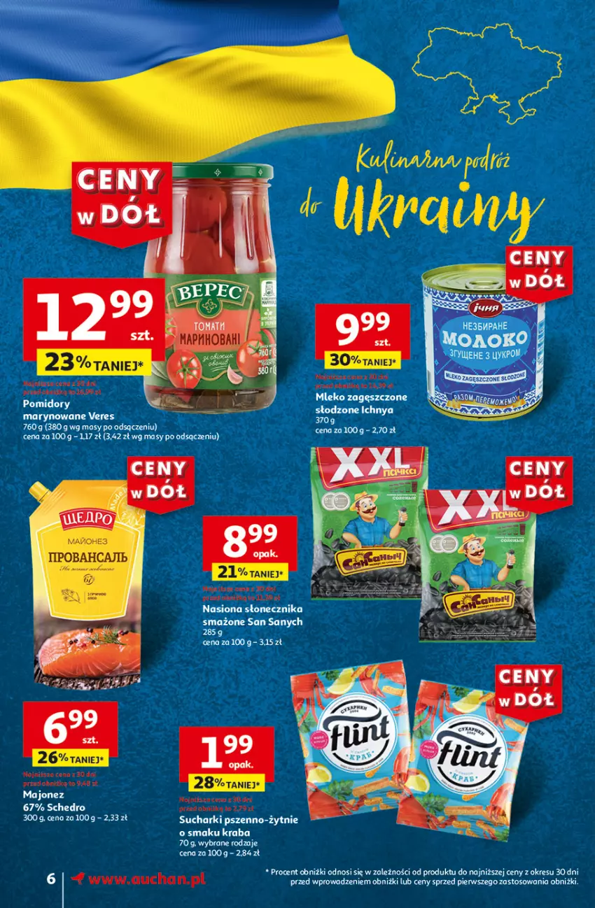 Gazetka promocyjna Auchan - Gazetka CENY W DÓŁ Supermarket Auchan - ważna 31.05 do 05.06.2024 - strona 6 - produkty: Mleko, Mleko zagęszczone