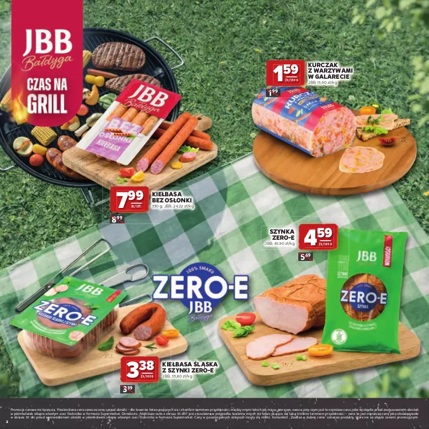 Gazetka promocyjna Stokrotka - Katalog Grill! - ważna 23.04 do 06.05.2026 - strona 2 - produkty: Gala, Kiełbasa, Kiełbasa śląska, Kurczak, Mięso, Owoce, Szynka, Warzywa