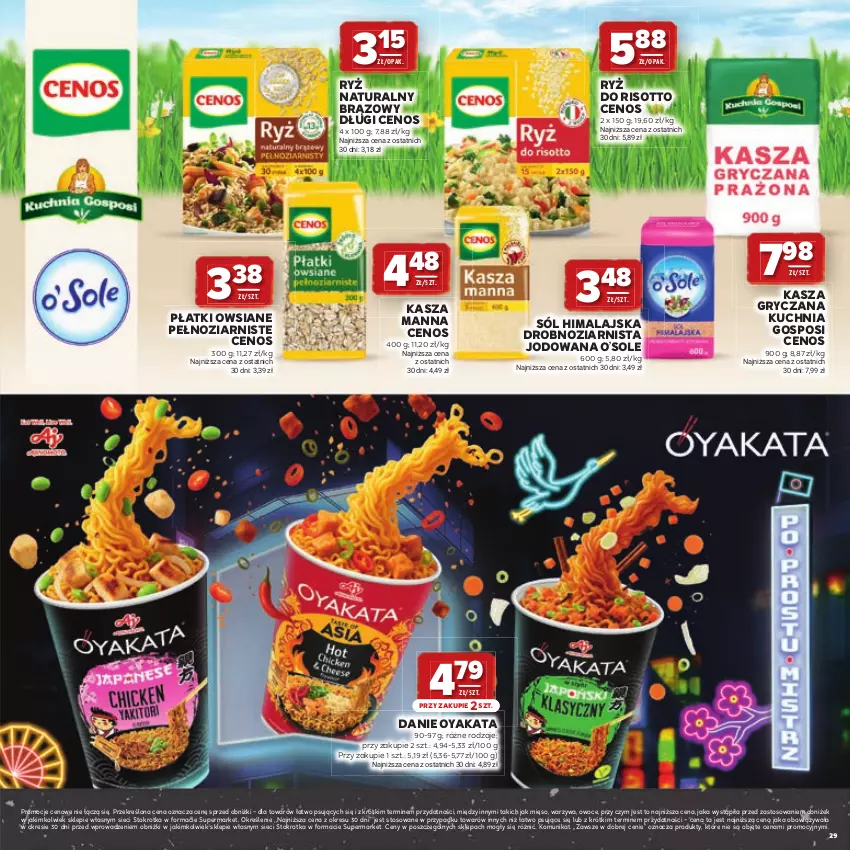 Gazetka promocyjna Stokrotka - Katalog Grill! - ważna 23.04 do 06.05.2026 - strona 29 - produkty: Cenos, Gry, Kasza, Kasza gryczana, Kuchnia, Mięso, Owoce, Płatki owsiane, Ryż, Ryż do risotto, Ryż naturalny, Sól, Sól himalajska, Warzywa
