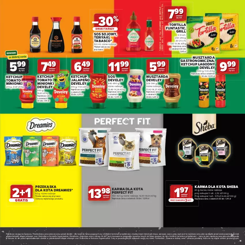 Gazetka promocyjna Stokrotka - Katalog Grill! - ważna 23.04 do 06.05.2026 - strona 31 - produkty: Gra, Grill, Ketchup, Mięso, Mus, Musztarda, Owoce, Sheba, Sos, Sos sojowy, Tortilla, Warzywa