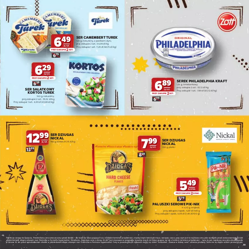 Gazetka promocyjna Stokrotka - Katalog Grill! - ważna 23.04 do 06.05.2026 - strona 33 - produkty: Camembert, Gin, Mięso, Owoce, Philadelphia, Sałat, Ser, Serek, Warzywa