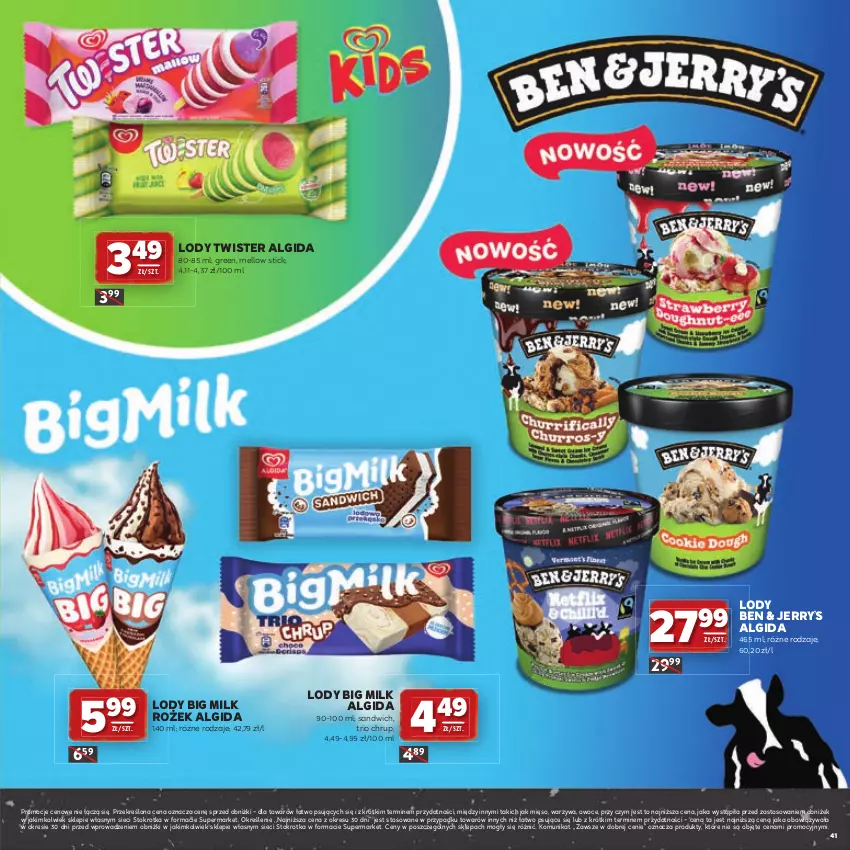 Gazetka promocyjna Stokrotka - Katalog Grill! - ważna 23.04 do 06.05.2026 - strona 41 - produkty: Algida, Big Milk, LG, Lody, Mięso, Owoce, Warzywa