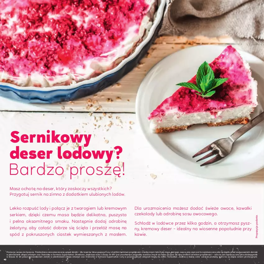 Gazetka promocyjna Stokrotka - Katalog Grill! - ważna 23.04 do 06.05.2026 - strona 42 - produkty: Aksam, Deser, Kawa, Koc, Lody, Mięso, Owoce, Ser, Sos, Stek, Warzywa