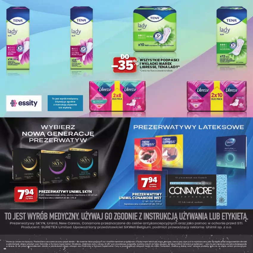 Gazetka promocyjna Stokrotka - Katalog Grill! - ważna 23.04 do 06.05.2026 - strona 44 - produkty: Mięso, Owoce, Podpaski, Prezerwatyw, Skyn, Unimil, Warzywa, Wkładki