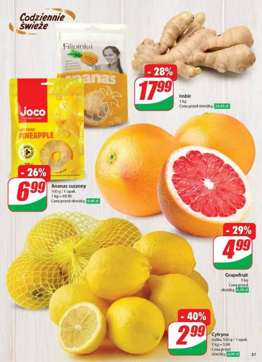 Gazetka promocyjna Dino - ważna 29.01 do 04.02.2025 - strona 25 - produkty: Ananas, Gra, Imbir, Inka, Siatka