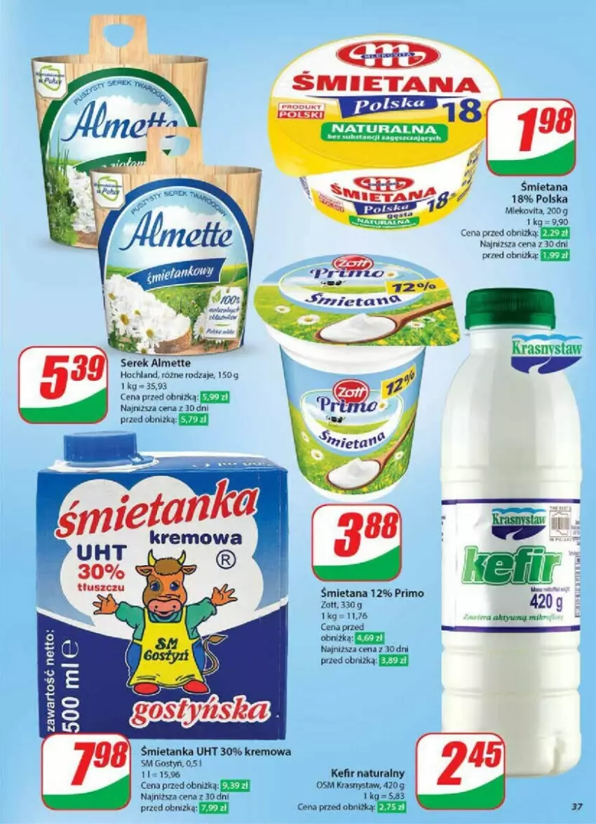 Gazetka promocyjna Dino - ważna 29.01 do 04.02.2025 - strona 31 - produkty: Almette, Hochland, Kefir, Kefir naturalny, Ser, Serek, Zott