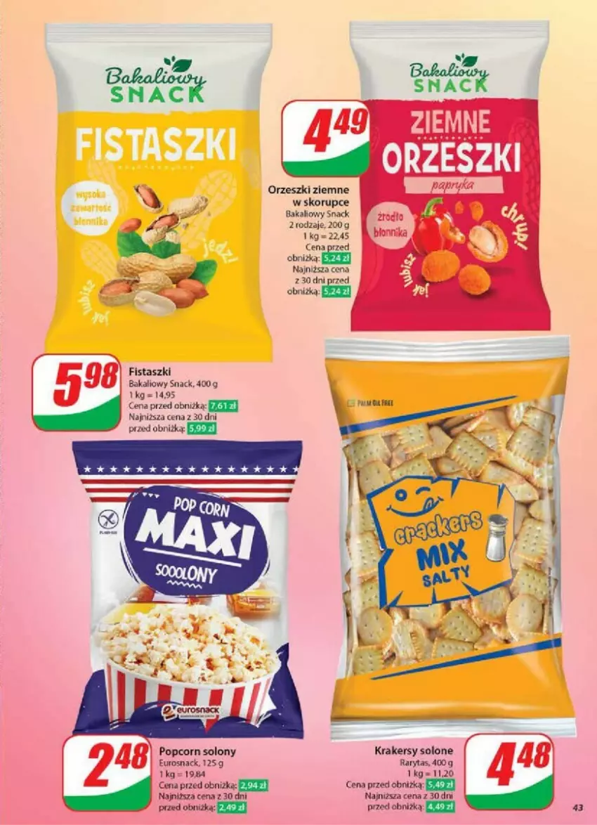 Gazetka promocyjna Dino - ważna 29.01 do 04.02.2025 - strona 38 - produkty: Fa, Krakersy, Orzeszki, Orzeszki ziemne, Popcorn