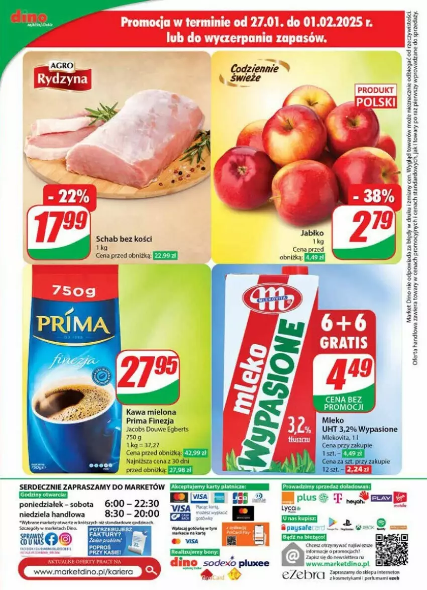 Gazetka promocyjna Dino - ważna 29.01 do 04.02.2025 - strona 61 - produkty: Jacobs, Kawa, Kawa mielona, Perfum, Prima, Schab bez kości, Ser