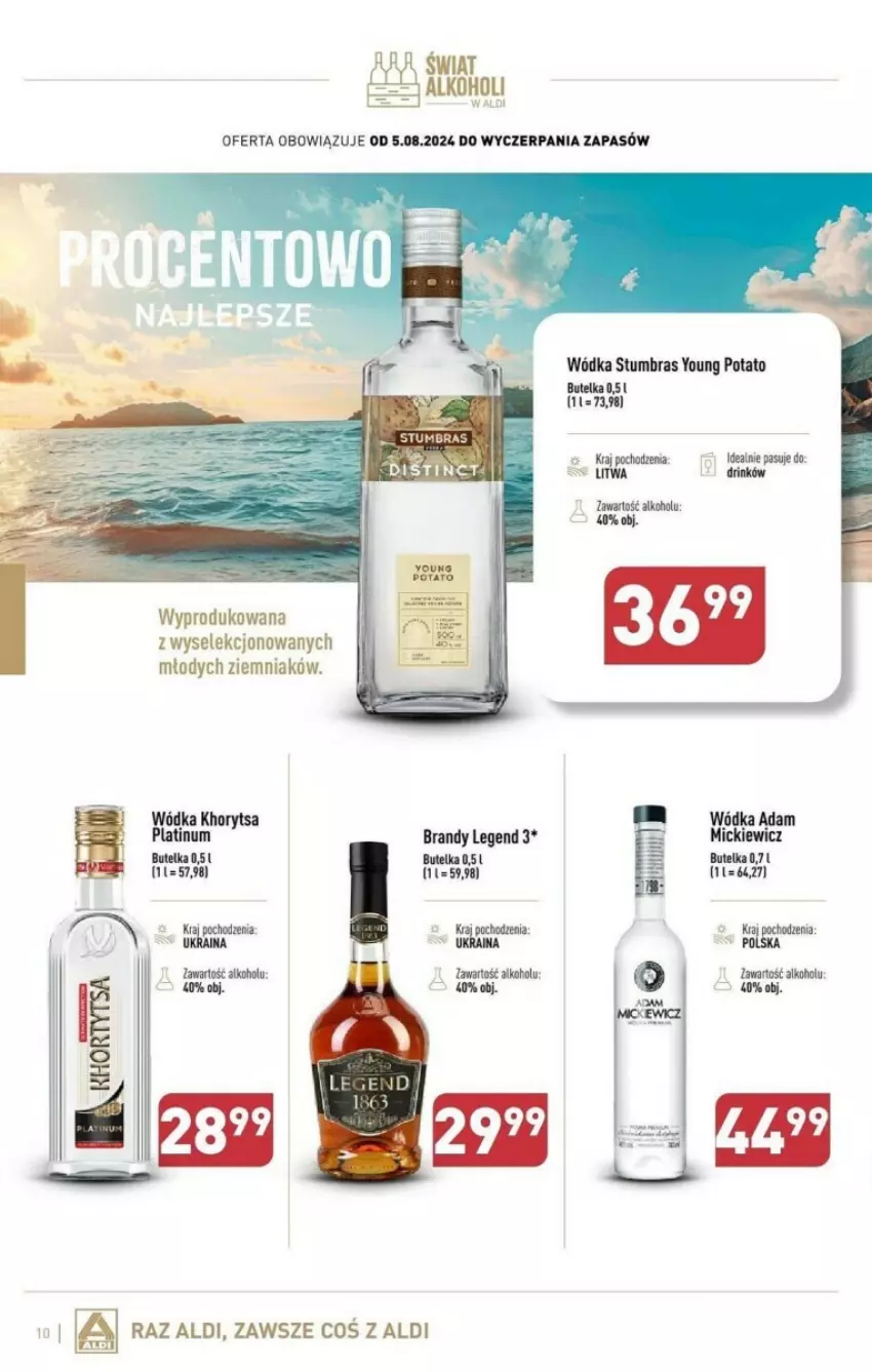 Gazetka promocyjna Aldi - ważna 05.08 do 31.08.2024 - strona 2 - produkty: Brandy, Fa, Wódka