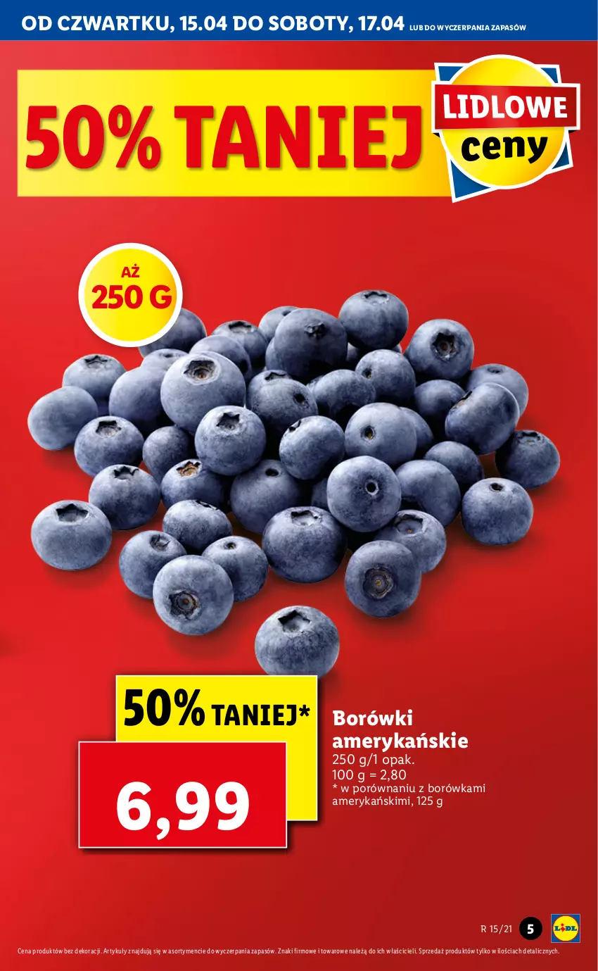 Gazetka promocyjna Lidl - GAZETKA - ważna 15.04 do 17.04.2021 - strona 5 - produkty: Borówka, Por