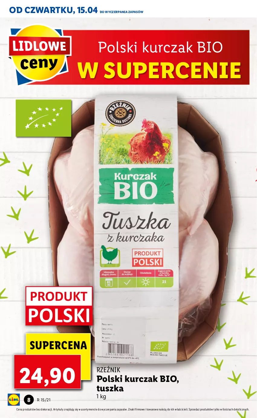 Gazetka promocyjna Lidl - GAZETKA - ważna 15.04 do 17.04.2021 - strona 8 - produkty: Kurczak, Tusz