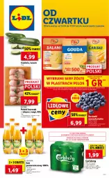 Gazetka promocyjna Lidl - GAZETKA - Gazetka - ważna od 17.04 do 17.04.2021 - strona 1 - produkty: Piwa, Kurczak, Sok pomarańczowy, Sok, Ser, Por, Gra, Borówka, Carlsberg, Pilos, Mięso