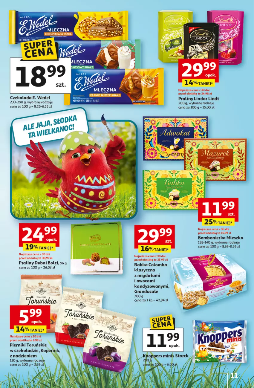 Gazetka promocyjna Auchan - 30 Lat Hipermarket - ważna 31.03 do 04.04.2026 - strona 11 - produkty: Czekolada, E. Wedel, Gra, LG, Lindor, Lindt, Piernik, Praliny