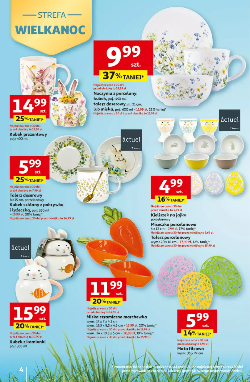 Gazetka promocyjna Auchan - 30 Lat Hipermarket - ważna 31.03 do 04.04.2026 - strona 4 - produkty: Deser, Kieliszek, Kubek, Marchewka, Miseczka, Miska, Por, Ser, Talerz, Talerz deserowy