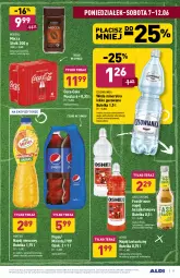 Gazetka promocyjna Aldi - Gazetka - ważna od 12.06 do 12.06.2021 - strona 15 - produkty: Piwa, Kawa rozpuszczalna, Gra, 7up, Napój bezalkoholowy, Ananas, Mirinda, Kawa, O nas, Coca-Cola, Tera, Pepsi, Napój izotoniczny, Napój gazowany, Limonka, Oshee, Woda mineralna, Woda, Napój, Cisowianka, Melon, Hortex, Fa