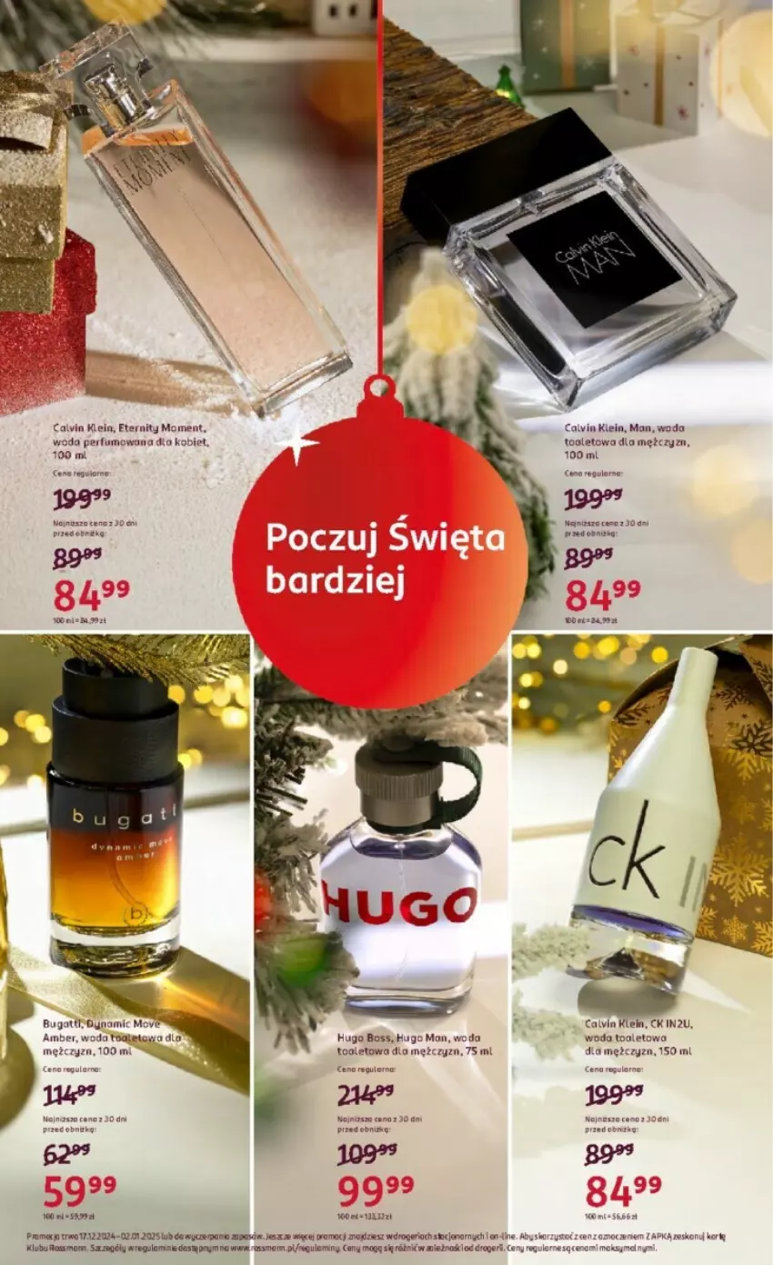 Gazetka promocyjna Rossmann - ważna 17.12.2024 do 02.01.2025 - strona 9 - produkty: Calvin Klein, Perfum, Woda, Woda perfumowana, Woda toaletowa