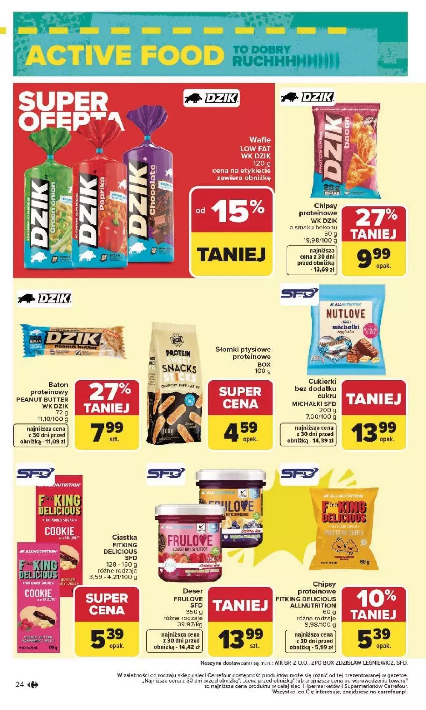 Gazetka promocyjna Carrefour - Gazetka Na różne potrzeby żywieniowe - ważna 05.01 do 17.01.2026 - strona 24 - produkty: Beko, Chipsy, Ciastka, Cukier, Cukierki, Deser, Fa, Michałki, Okap, Ser, Wafle