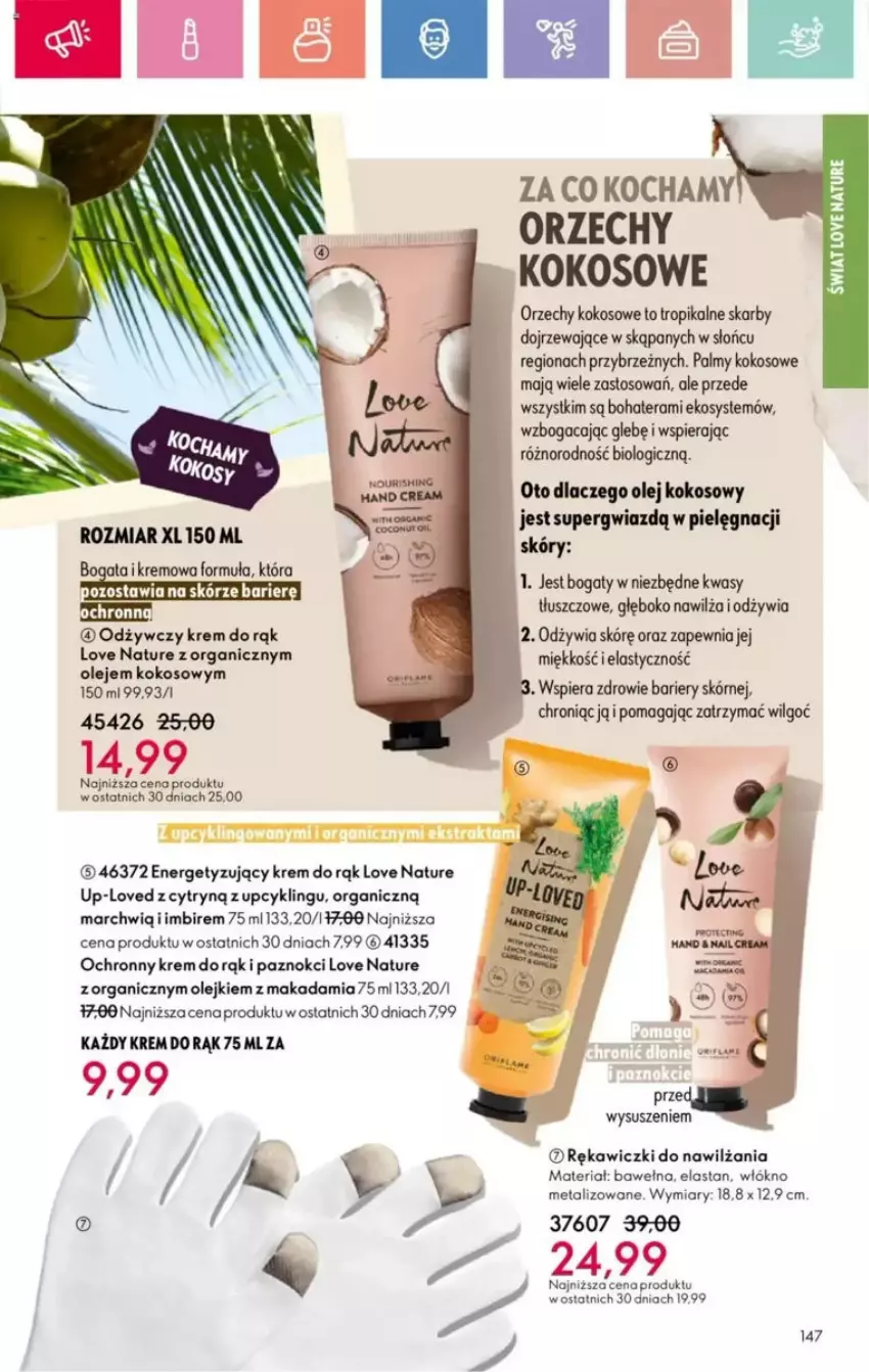 Gazetka promocyjna Oriflame - ważna 13.04 do 03.05.2025 - strona 54 - produkty: Imbir, Koc, Kokos, Krem do rąk, LG, Love Nature, Ochronny krem, Olej, Olej kokosowy, Tera, Wełna, Zdrowie