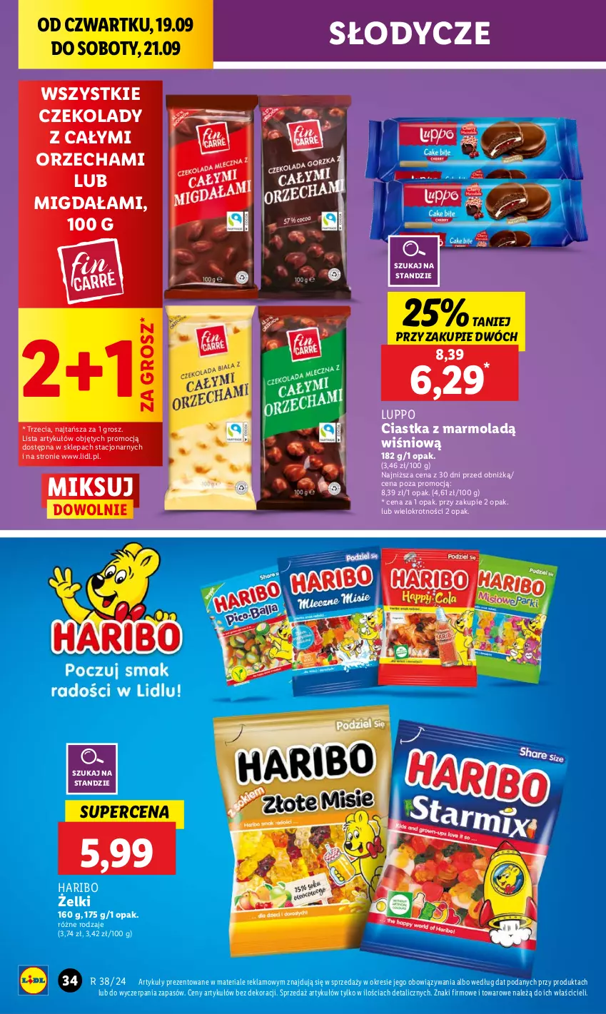 Gazetka promocyjna Lidl - GAZETKA - ważna 19.09 do 21.09.2024 - strona 38 - produkty: Ciastka, Haribo, Mola