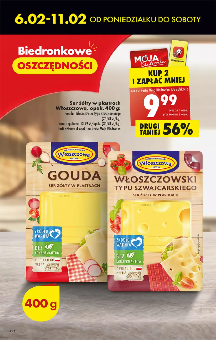 Gazetka promocyjna Biedronka - Gazetka - Biedronka.pl - ważna 06.02 do 11.02.2023 - strona 2 - produkty: Cars, Gouda, Ser, Tran, Włoszczowski