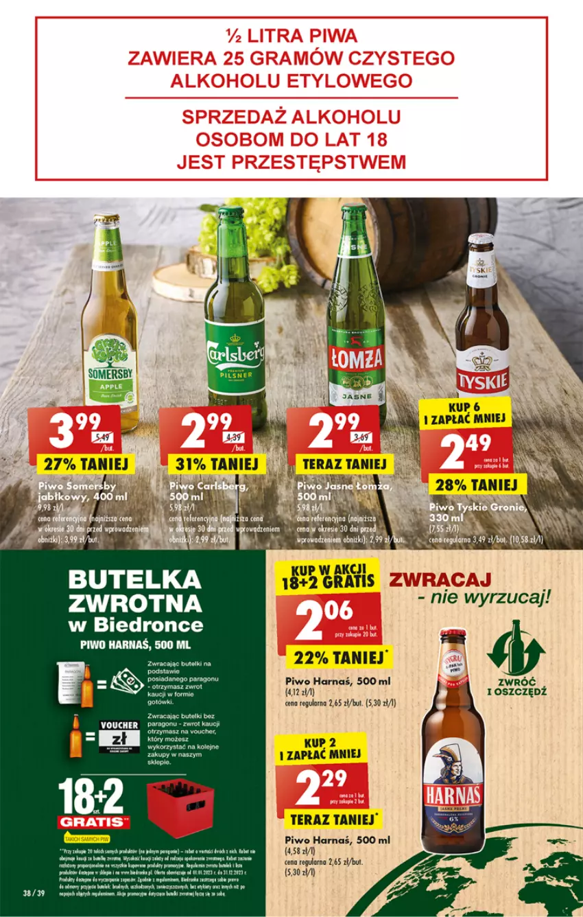 Gazetka promocyjna Biedronka - Gazetka - Biedronka.pl - ważna 06.02 do 11.02.2023 - strona 38 - produkty: Harnaś, Koc, LG, Piwo, Por, RYOR, Sok, Tera