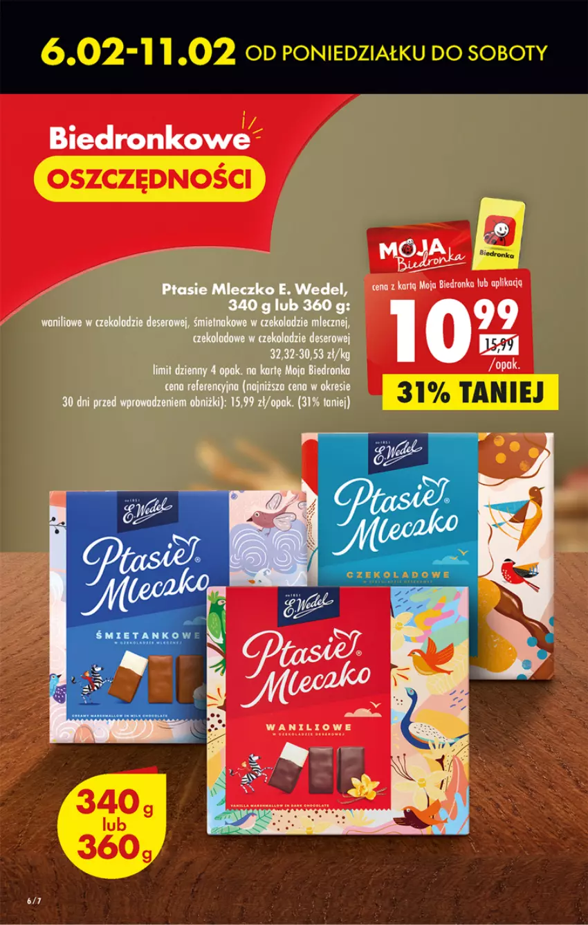 Gazetka promocyjna Biedronka - Gazetka - Biedronka.pl - ważna 06.02 do 11.02.2023 - strona 6 - produkty: Deser, Mleczko, Ocet, Ptasie mleczko, Ser