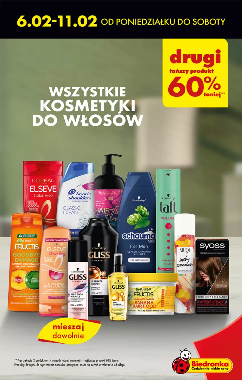 Gazetka promocyjna Biedronka - Gazetka - Biedronka.pl - ważna 06.02 do 11.02.2023 - strona 9 - produkty: Elseve, Fa, HP, Por, Rama, Syoss, Tran