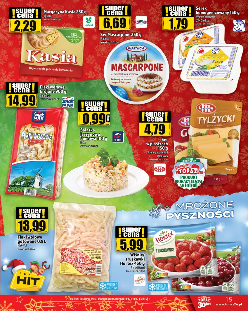 Gazetka promocyjna Topaz - Gazetka - ważna 14.12 do 20.12.2023 - strona 15 - produkty: Flaki, Hortex, LG, Ogród, Piec, Sałat, Sałatka, Spaghetti, Truskawki