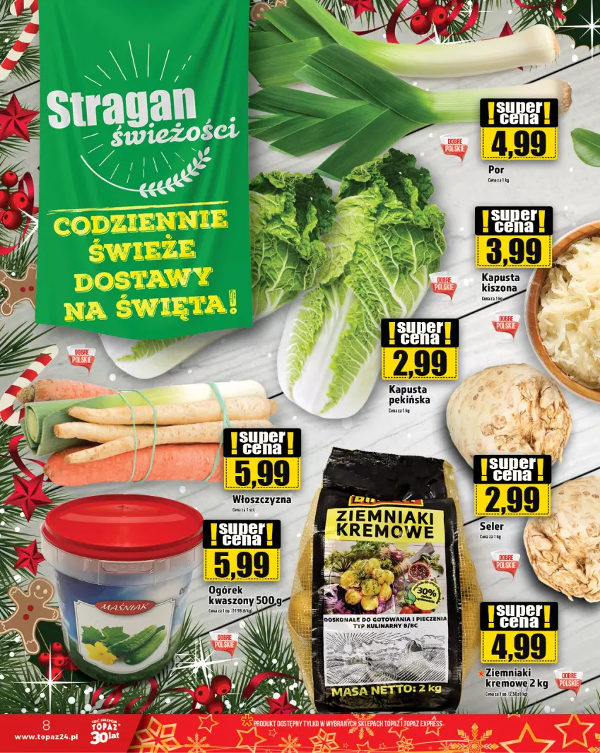 Gazetka promocyjna Topaz - Gazetka - ważna 14.12 do 20.12.2023 - strona 8 - produkty: Piec, Top, Ziemniaki