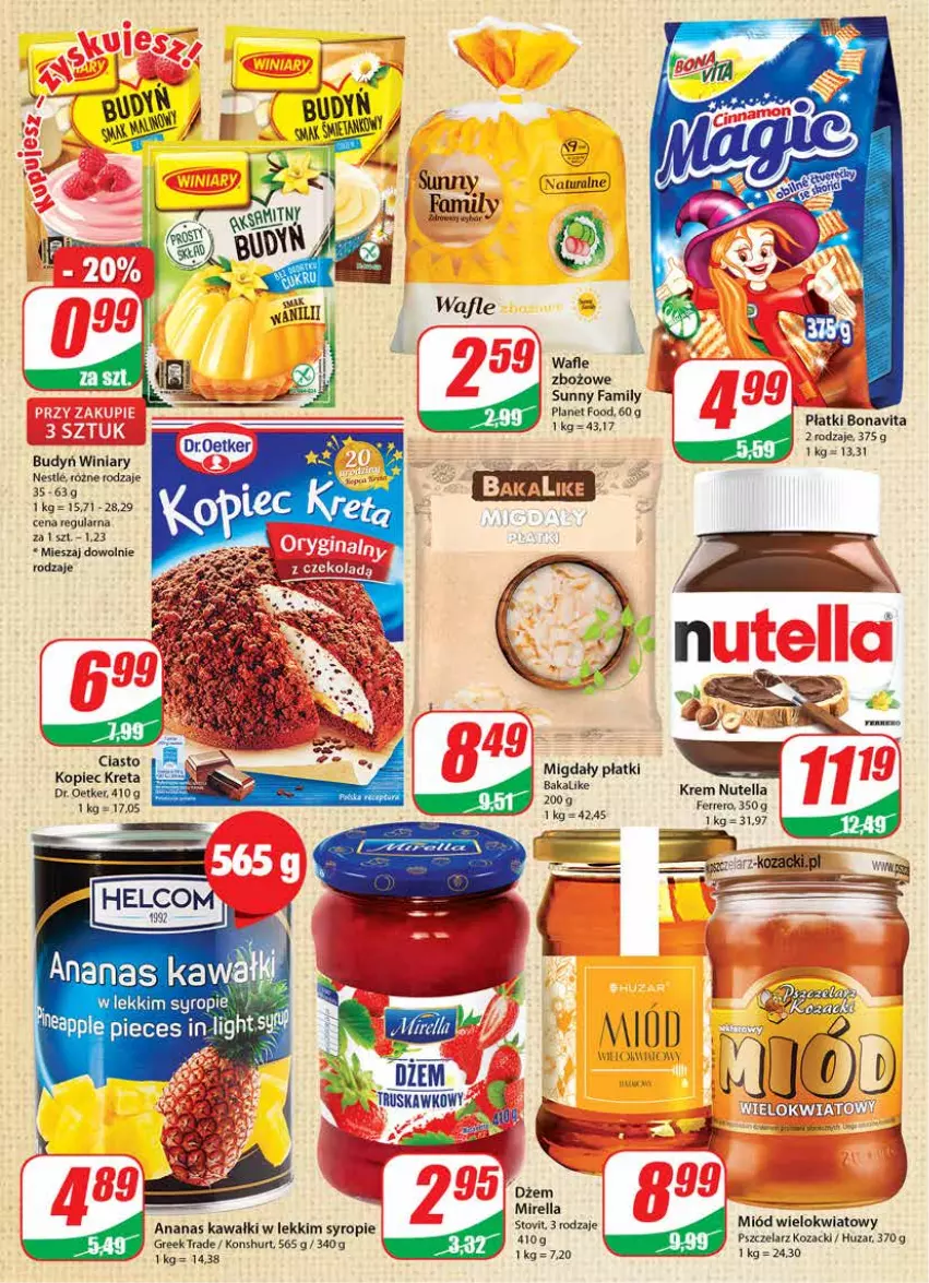 Gazetka promocyjna Dino - Gazetka - ważna 31.08 do 06.09.2022 - strona 6 - produkty: Ananas, Budyń, Dr. Oetker, Dżem, Fa, Ferrero, Kawa, Migdały, Miód, Nutella, Syrop, Wafle, Winiary