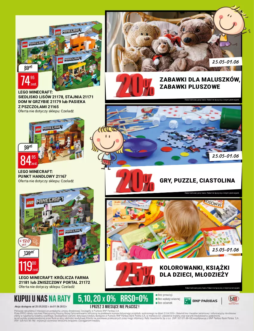Gazetka promocyjna Bi1 - Dzień dziecka - ważna 25.05 do 01.06.2022 - strona 5 - produkty: Dzieci, Fa, Gry, LEGO, LEGO Minecraft, Minecraft, Por, Portal, Portal 2, Puzzle