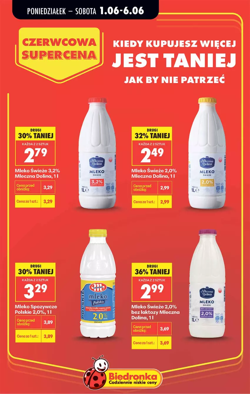 Gazetka promocyjna Biedronka - Gazetka - ważna 01.06 do 08.06.2026 - strona 2 - produkty: Mleko
