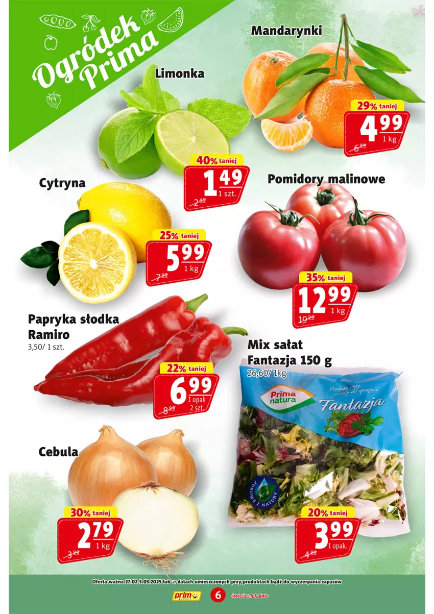 Gazetka promocyjna Prim Market - ważna 27.02 do 05.03.2025 - strona 6 - produkty: Fa, Fanta, Limonka, Mandarynki, Sałat