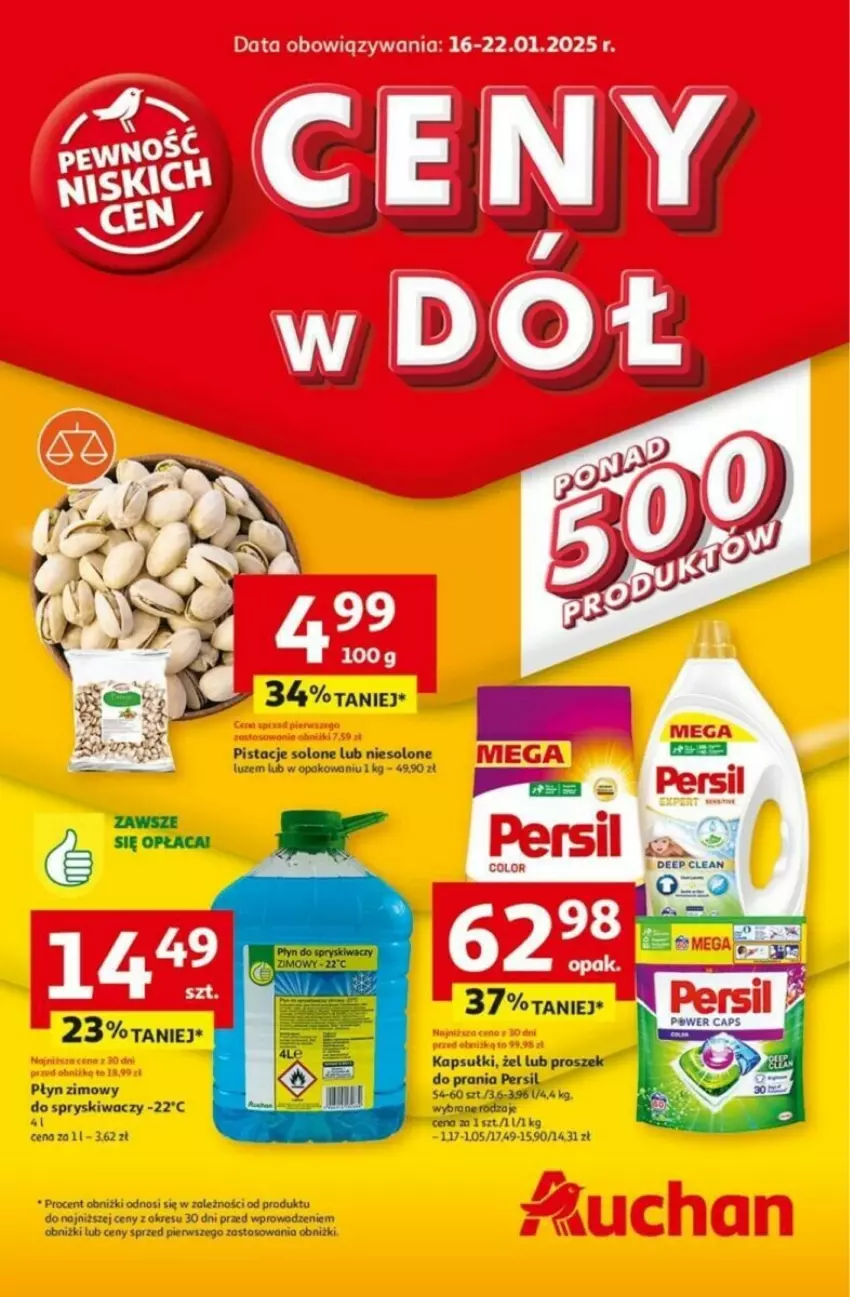 Gazetka promocyjna Auchan - ważna 16.01 do 21.01.2025 - strona 1 - produkty: Persil, Pistacje