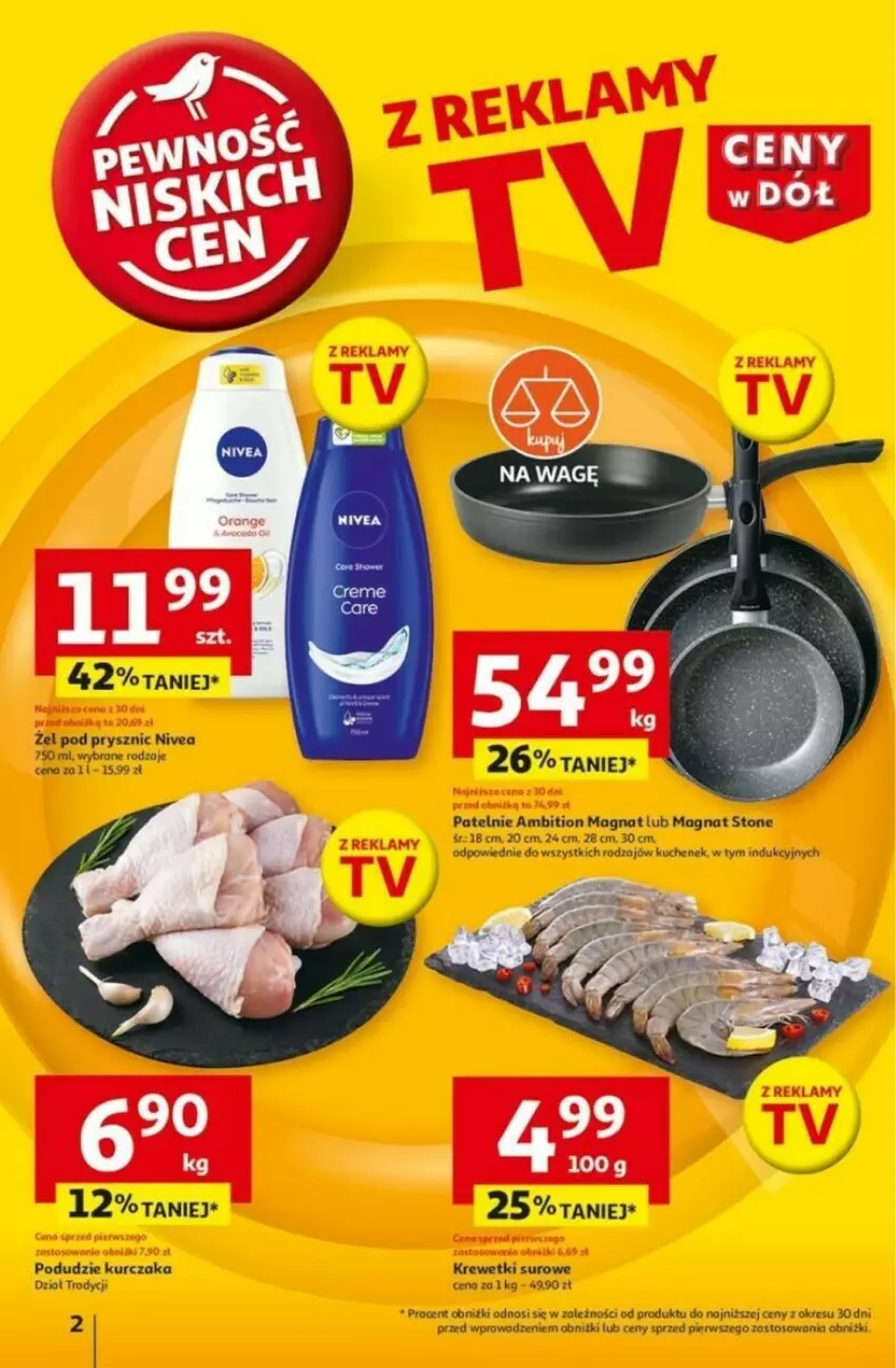 Gazetka promocyjna Auchan - ważna 16.01 do 21.01.2025 - strona 12 - produkty: Ambition, Krewetki, Kurczak, Nivea