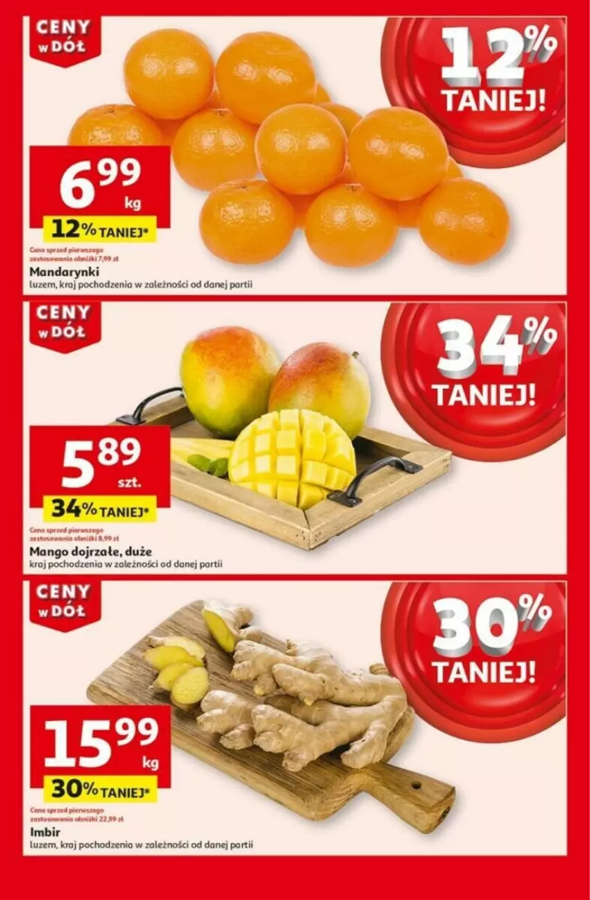 Gazetka promocyjna Auchan - ważna 16.01 do 21.01.2025 - strona 3 - produkty: Imbir, LANA, Mandarynki, Mango