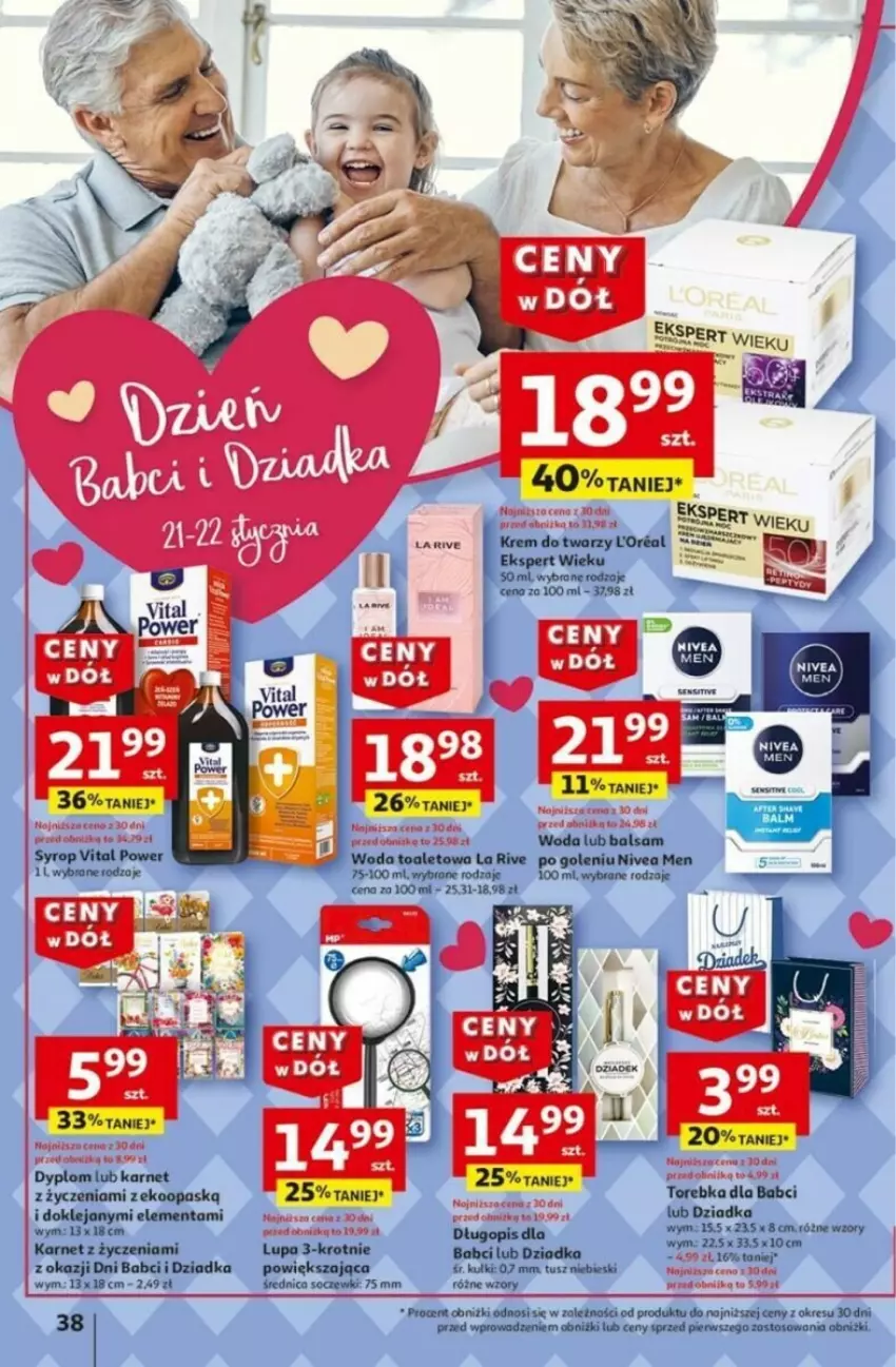 Gazetka promocyjna Auchan - ważna 16.01 do 21.01.2025 - strona 35 - produkty: Acana, Długopis, Klej, La Rive, Nivea, Nivea Men, Syrop, Tera, Torebka, Tusz, Woda, Woda toaletowa