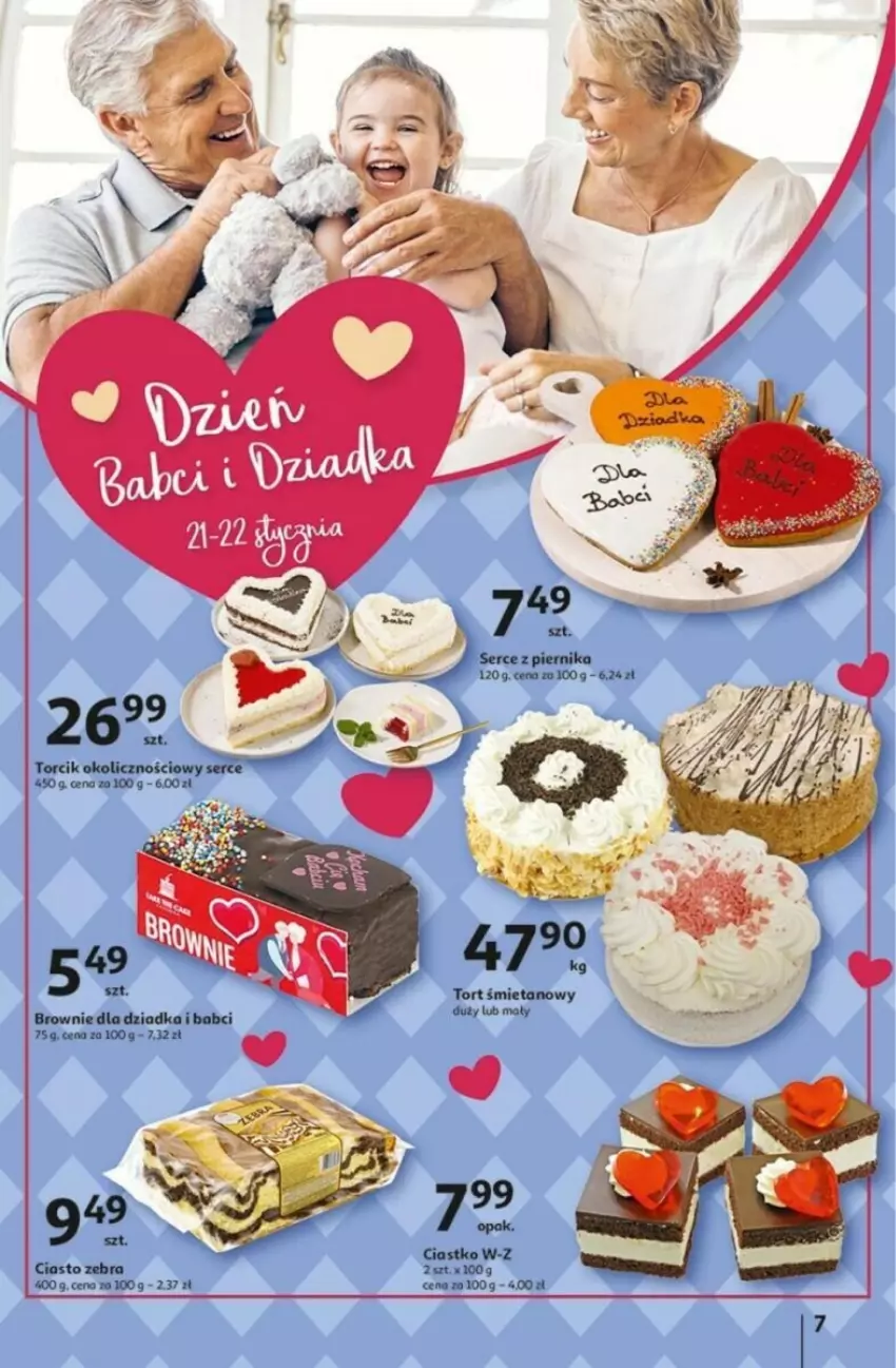 Gazetka promocyjna Auchan - ważna 16.01 do 21.01.2025 - strona 62 - produkty: Brownie, Piernik, Ser, Tort śmietanowy